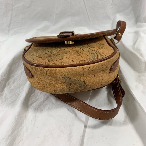 Genuine vintage PIERRE BALMAIN world map saddle bag crossbody - Picture 5 of 14